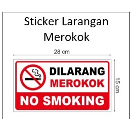 

STICKER DILARANG MEROKOK NO SMOKING 20x15