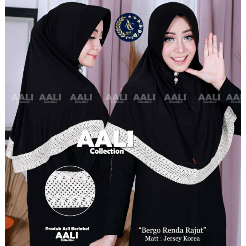 hijab instan renda rajut