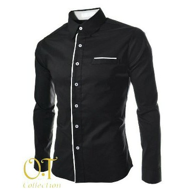 Kemeja Pria Peter   Lengan Panjang   Slim Fit   Casual   Trendy   Kerja   Modis   Formal   Fashion