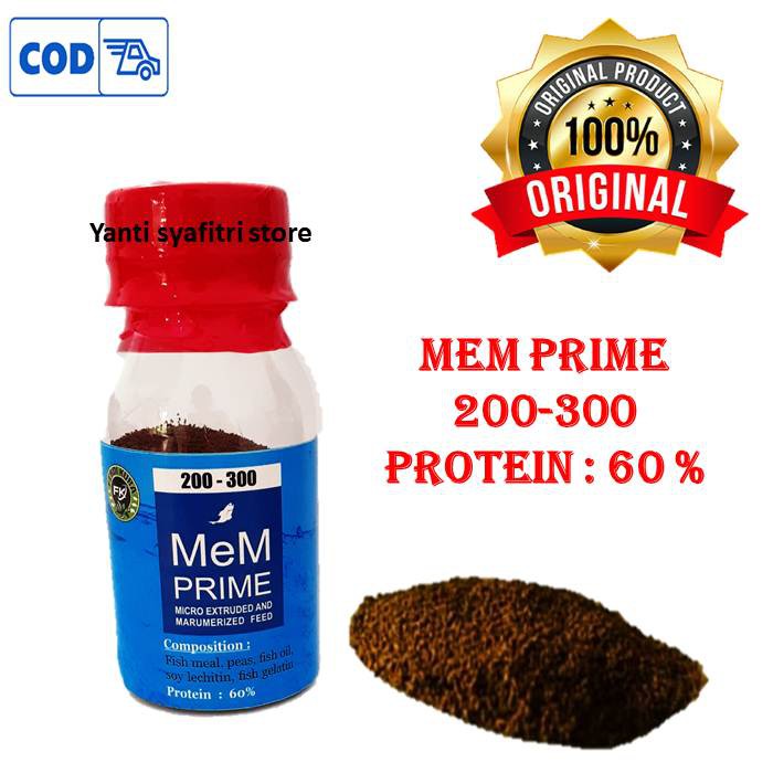 Pelet MeM PRIME 200-300 MICRO ikan cupang