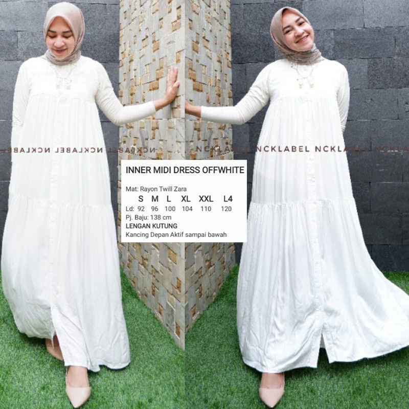 INER MIDI // ECOTWILL DRESS //JASMINE DRESS POLOS by  NCK LABEL || Dress susun rample RAYON TWILL ZA