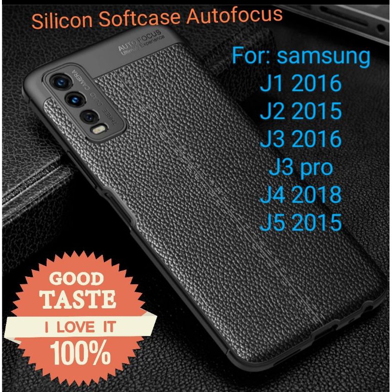 Samsung J1 J2 J3 pro J4 J5 Silicon Autofocus Leather Softcase Casing Cover TPU Kulit jeruk jelly