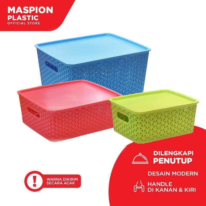 Maspion Keranjang Serbaguna Trissa/Trissa Basket 18,9 Ltr (L) + Tutup