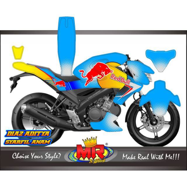Decal Premium All New Vixion - Vixion R redbull Stiker Sticker full body terlaris 02 spec A