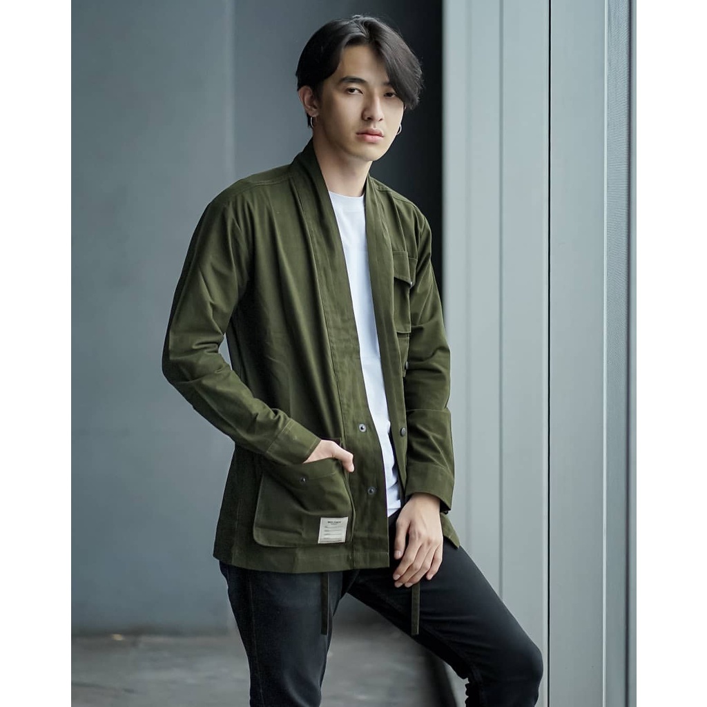 Outer Loose Casual Kimono Pocket Pria