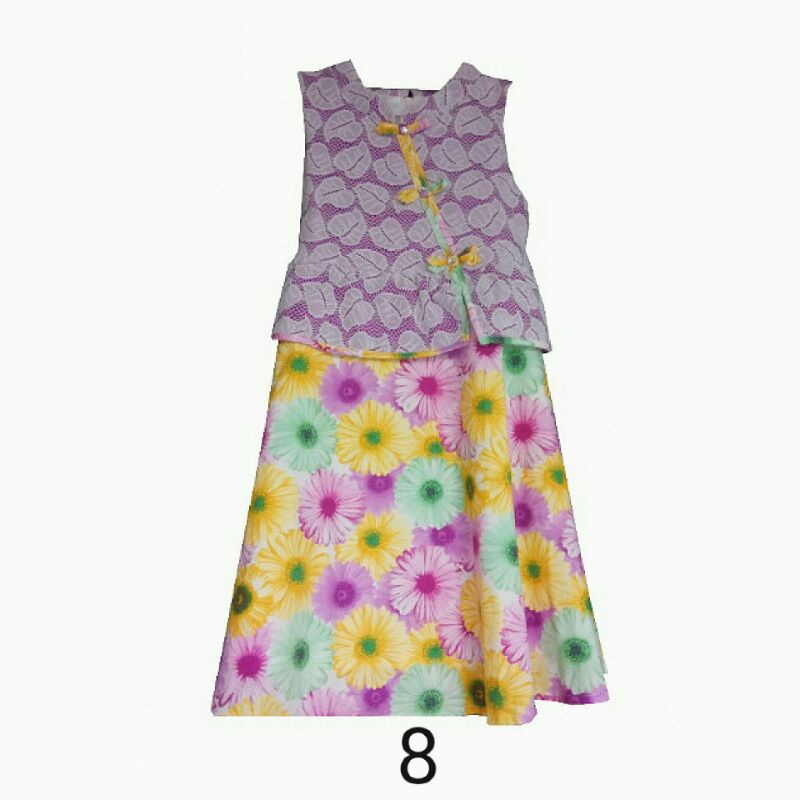 Dress donita branded matahari rok terusan gamis anak perempuan cewek usia 4 6 8 tahun