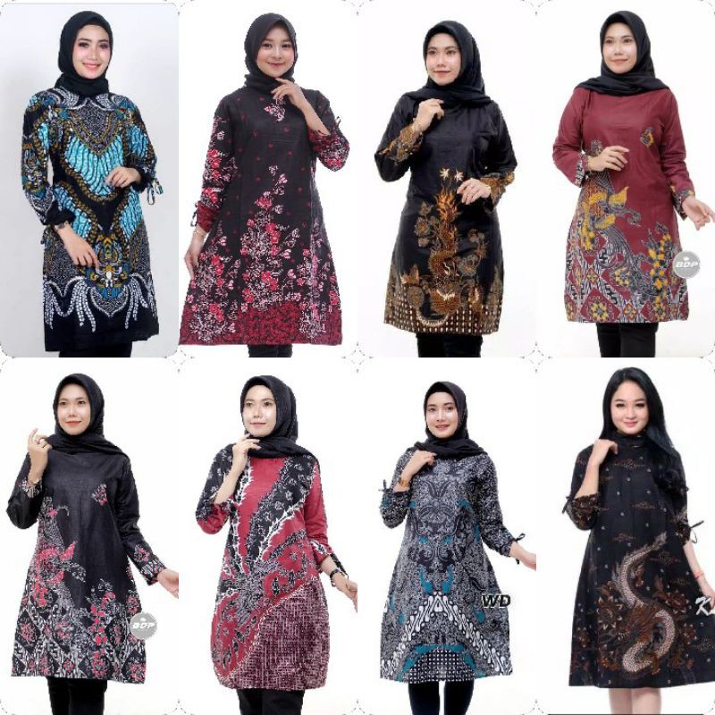 BATIK DJ | TUNIK BATIK MOTIF SERAGAM BATIK DIANPUTRI BAJU BATIK WANITA