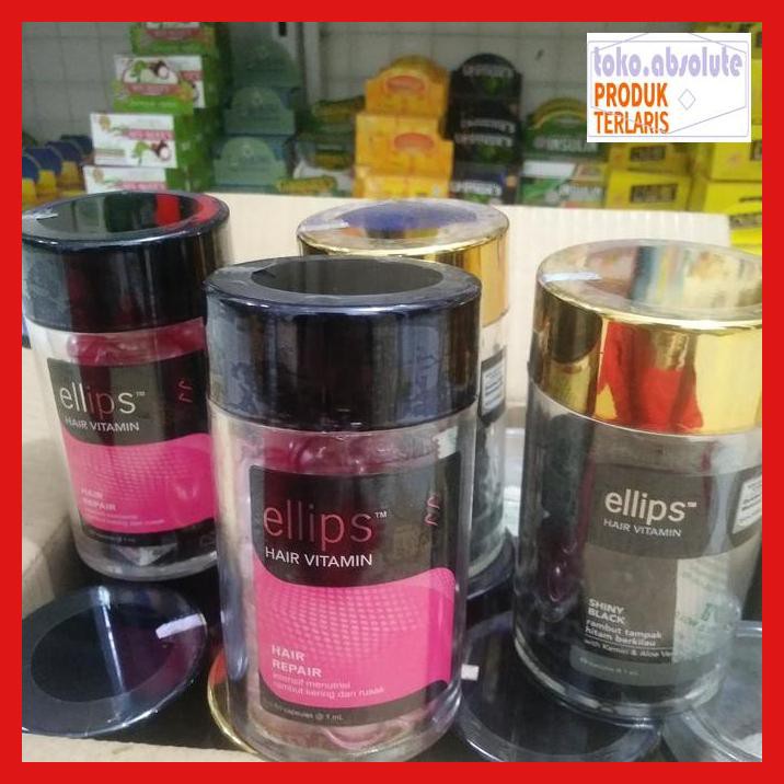 5T6Y7Y8- Kino Ellips Hair Vitamin Ellips Vitamin Rambut Isi 50 Kapsul - Hitam 9I8U78Y-