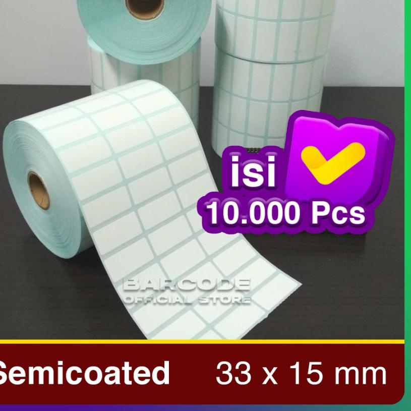 

Flash Sale - KERTAS STIKER PRINTER BARE 33 X 15 MM - 3 LINE - SEMICOATED 10.000 愛