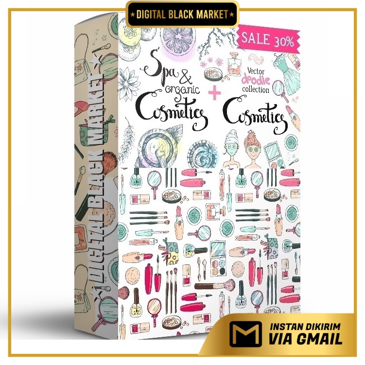 Organic Cosmetics Spa Doodles - JPEG Ultra HD - Business Branding