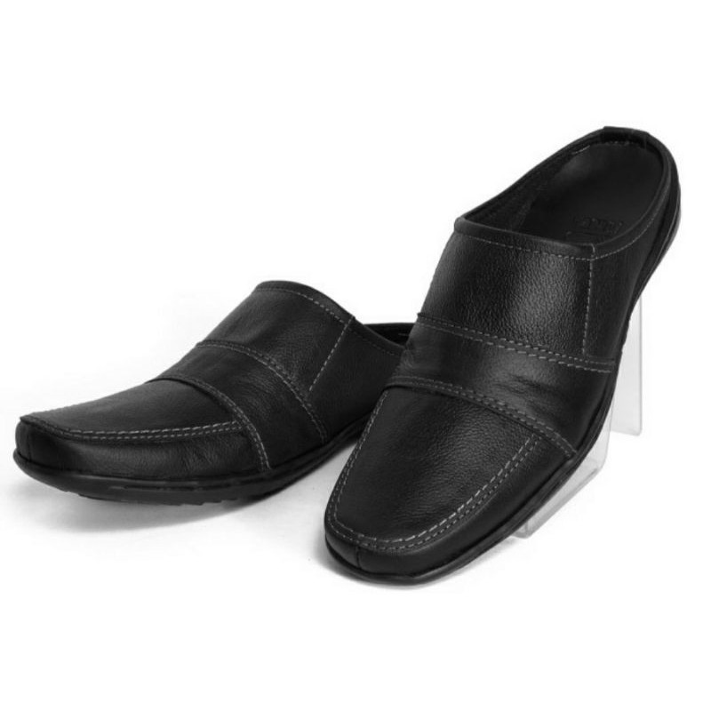 Sepatu sandal slop bustong sepatu sandal pria kulit asli