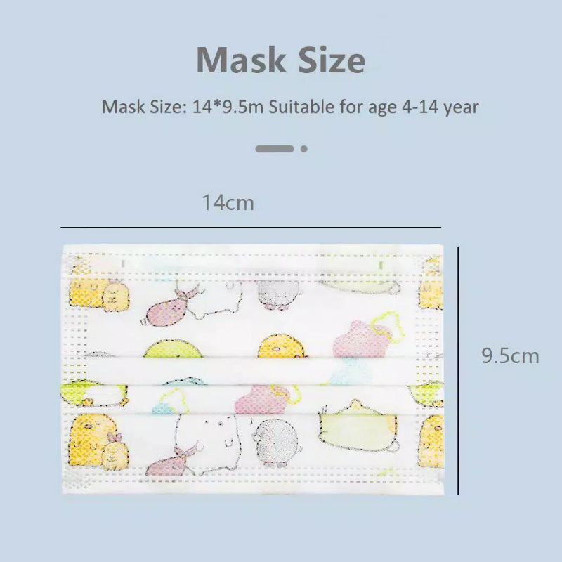 Masker Anak 3ply isi 50 Pcs Earloop 3-14 Tahun Medical Grade DISPOSABLE KIDS FACE MASK masker 3ply