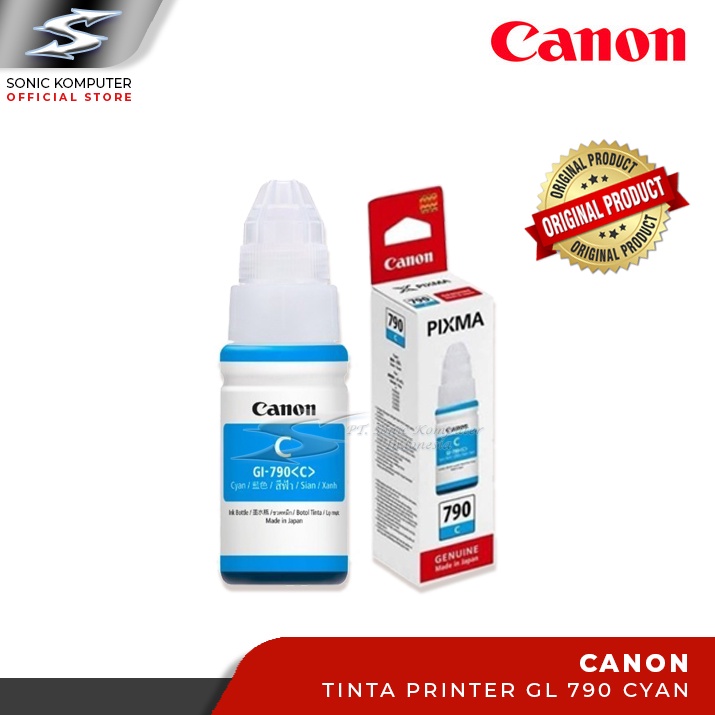 Tinta Printer Canon GI 790 Original 100% GI790 Black Cyan Magenta Yellow GI-790