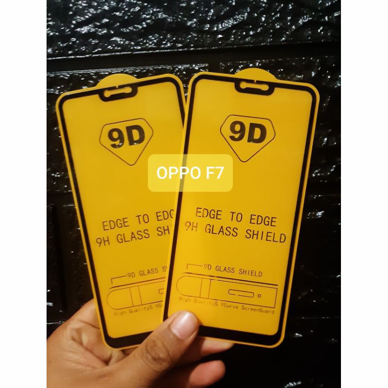 OPPO A1 A1K A3 A3S  Tempered Glass Full Lem 9D Full Cover Anti Gores Kaca - White_Cell