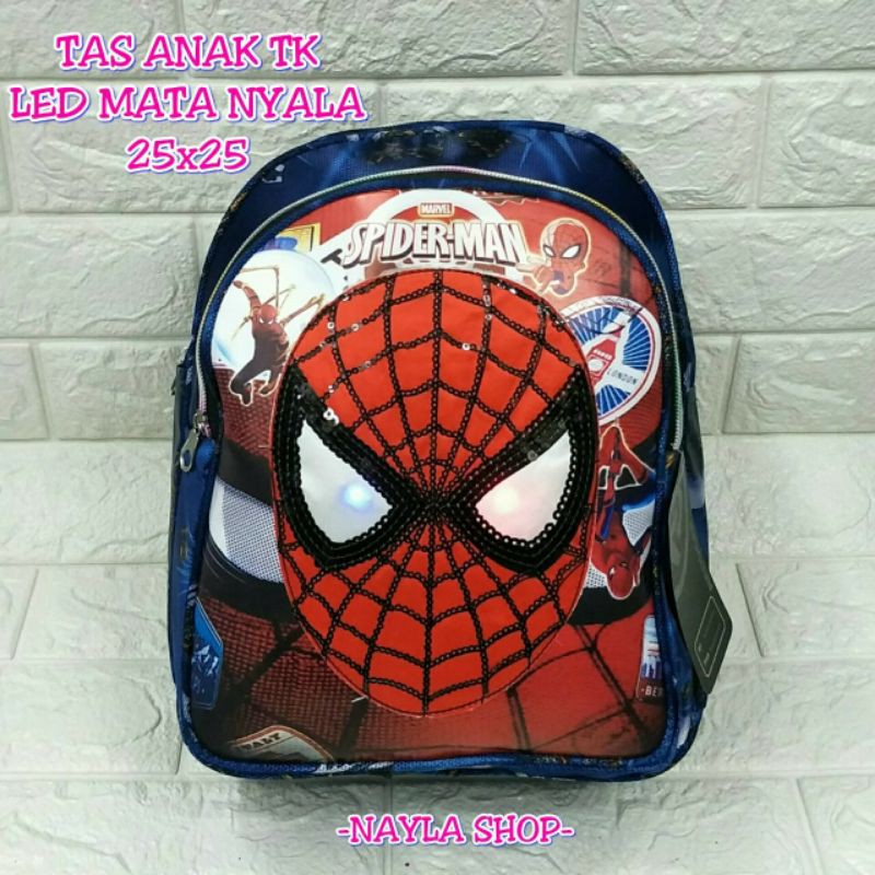 RANSEL KARAKTER LED SPIDERMAN/C.AMERICA TK/SD