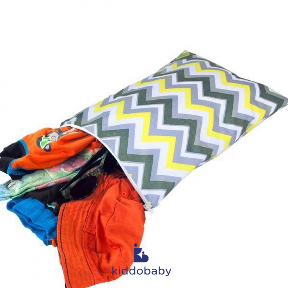 Itzy Ritzy Travel Happens Wetbag Medium Sunshine Chevron