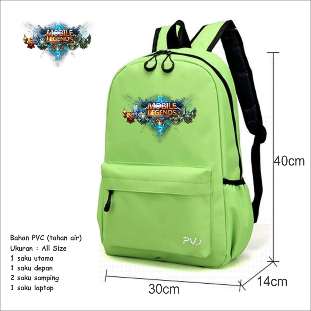 PVJ  Tas Mobile Legend Anak Laki Laki Sekolah ML Kids Backpack