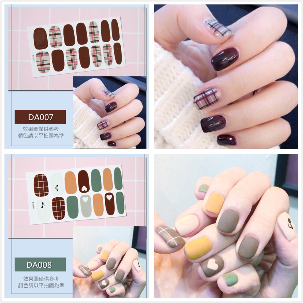 &lt;Jjoygirl&gt;DA Nail sticker motif / sticker kuku / stiker kuku / nail stiker glitter / stripes design