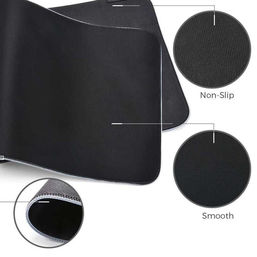 ISKU Mouse Pad Gaming LED RGB XL/Desk Mat Anti Slip high precision ukuran besar/Alas keyboard