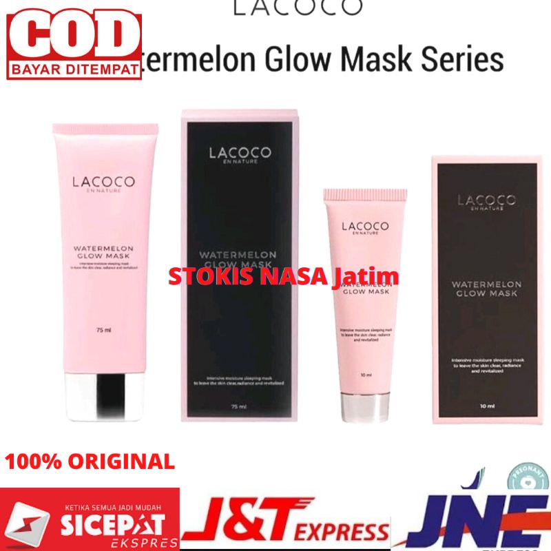 LACOCO WATERMELON GLOWMASK , MASKER SLEEPING ORIGINAL PT NATURAL NUSANTARA YOGYAKARTA
