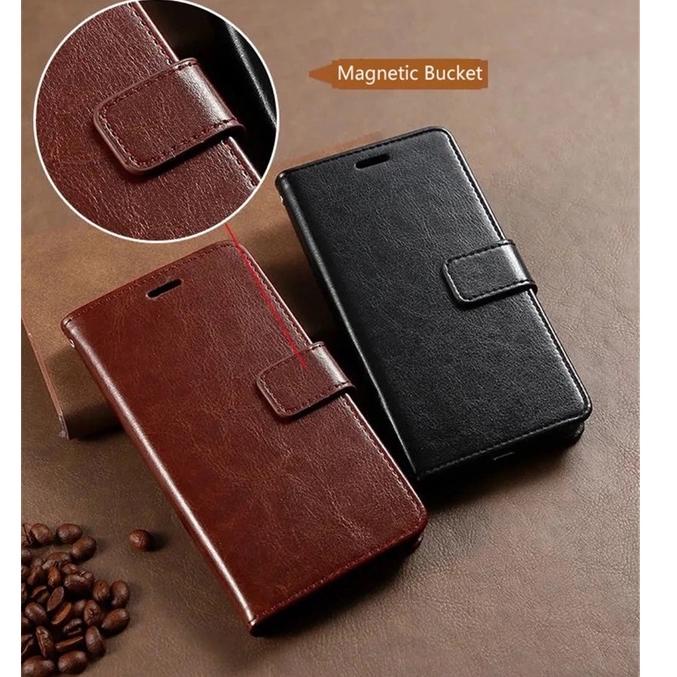 VIVO V7 V7 PLUS V9 X50 X50 PRO Y19 Y11 Y12i Flip Cover Leather Case Wallet - Sarung Dompet KUlit PRE