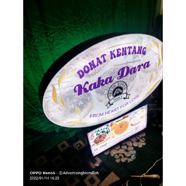 NEON BOX OVAL  DIAMETER 60X100 + PERSEGI PANJANG