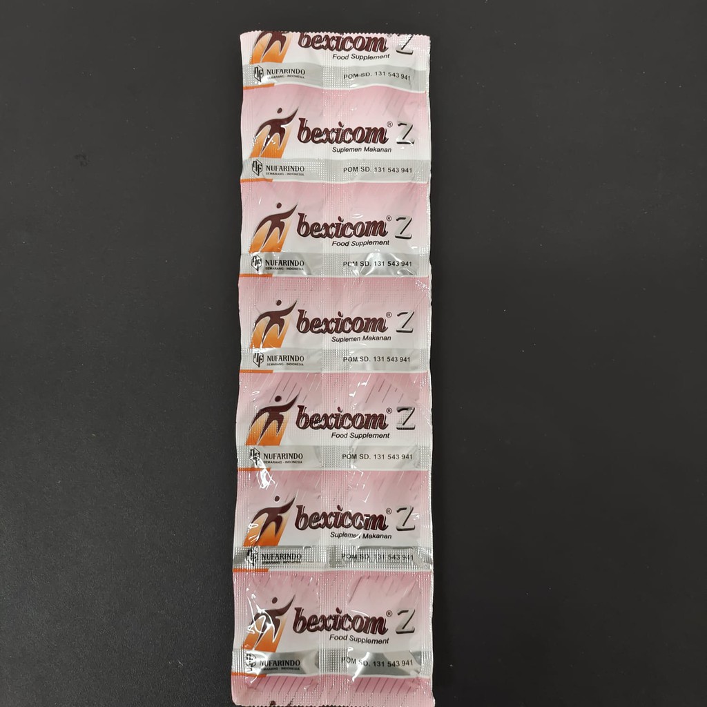 BEXICOM Z PER STRIP ISI 10 MULTIVITAMIN VITAMIN C DENGAN ZINC