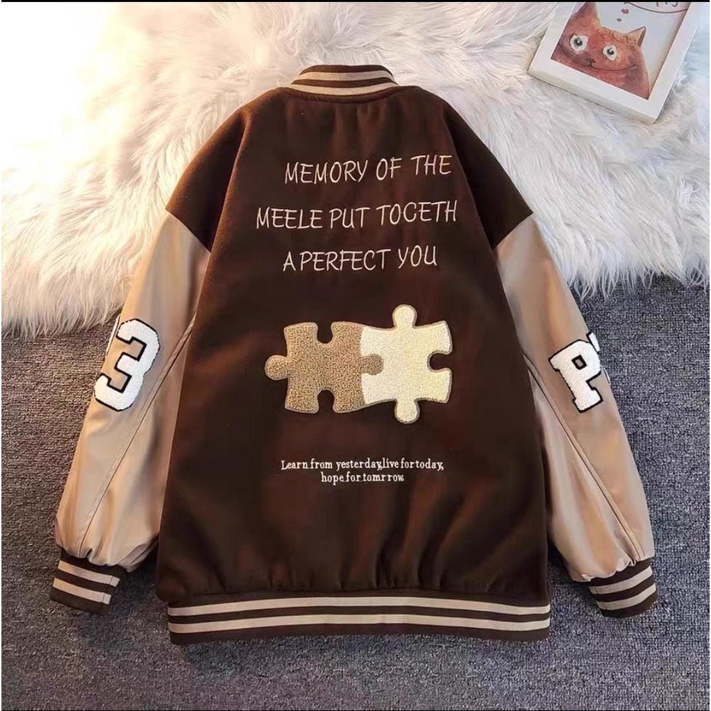 Jaket varsity korea premium wanita korea sweater kpop