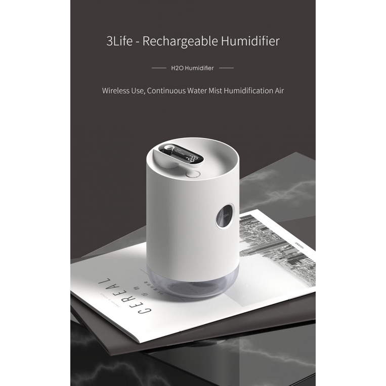 3LIFE HUMIDIFIER PORTABLE AROMATHERAPHY OIL DIFFUSER 1000 ML 3000 MAH