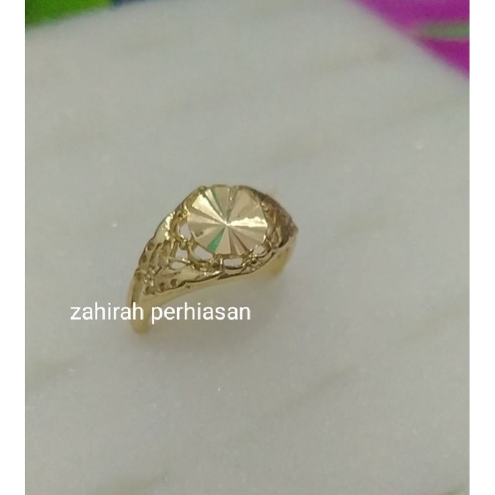 CINCIN WANITA MOTIF EMAS 24K ANTI KARAT ANTI LUNTUR 009