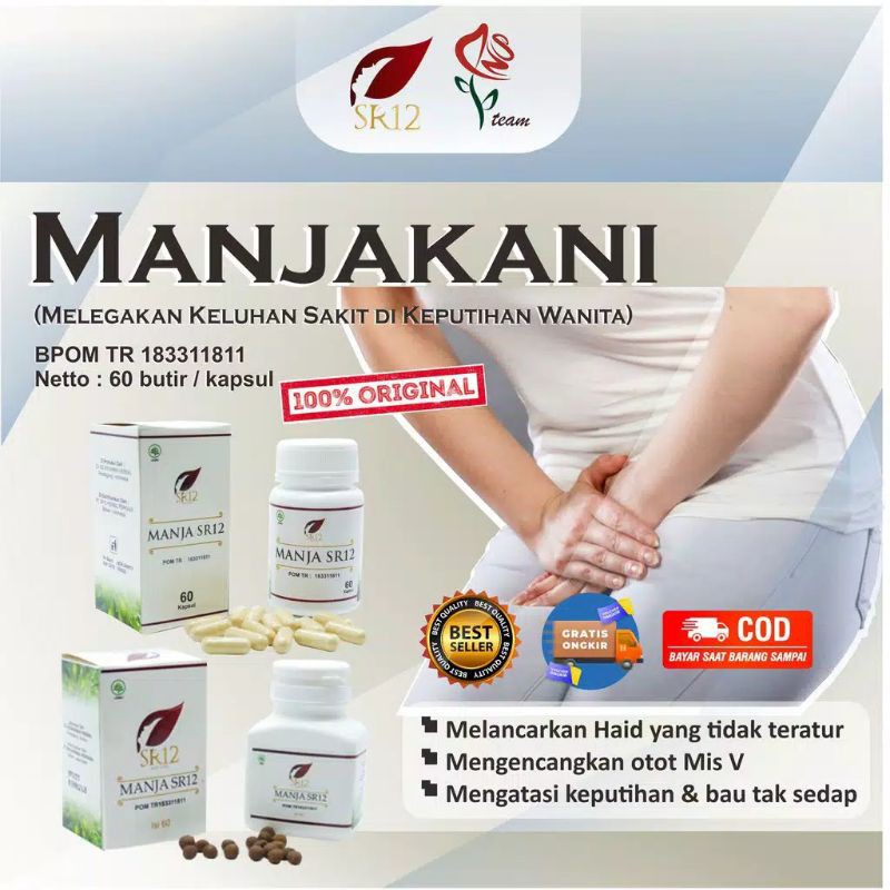 Manjakani Aceh SR12 Herbal / Pelancar Haid Ampuh /Obat Keputihan /Kista /Promil BPOM Manjakani Pelan