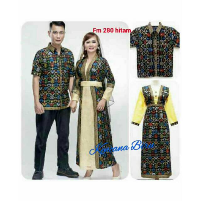 280 hitam L. Couple batik keluarga .