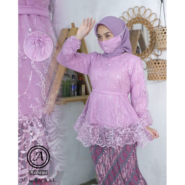 BLOUSE LESTY // BAHAN TILLE BORDIR MUTIARA // By Assyifa