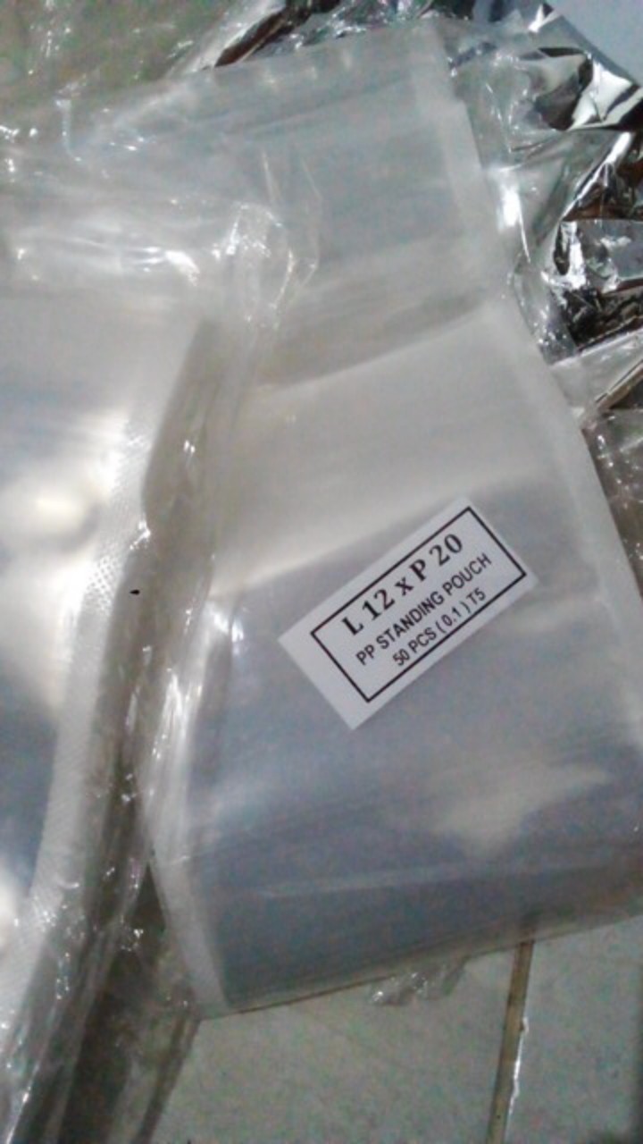Plastik Standing Pouch 12 X 20 Zipperlock Tebal Polos/ Plastik Snack / Kemasan Plastik / Penyimpanan