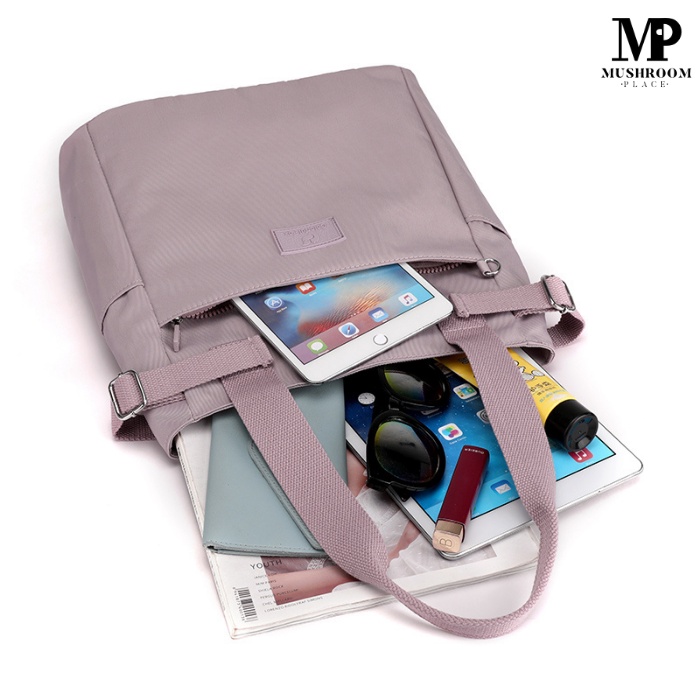 Tas Totebag Cewek Bahan Nilon Warna Pastel Terbaru - Tas Kerja Wanita Kasual Multifungsi - Ladies Shoulder Bag Import Model Korea