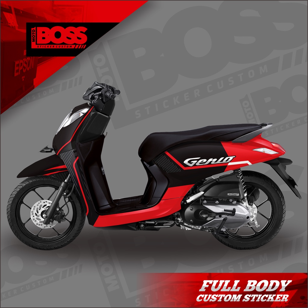 Decal Sticker Honda Genio Full Body Stiker Decal Honda Genio Striping Full Body Honda Genio Motif Rs