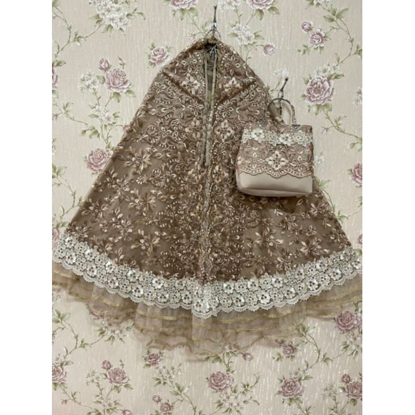 MUKENA BRUKAT DEWASA PREMIUM CANTIK MEWAH SUTRA VELVET