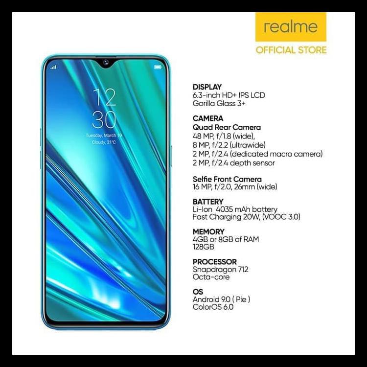 REALME 5 PRO 8/128 RAM 8GB INTERNAL 128GB GARANSI RESMI - HIJAU KODE 233