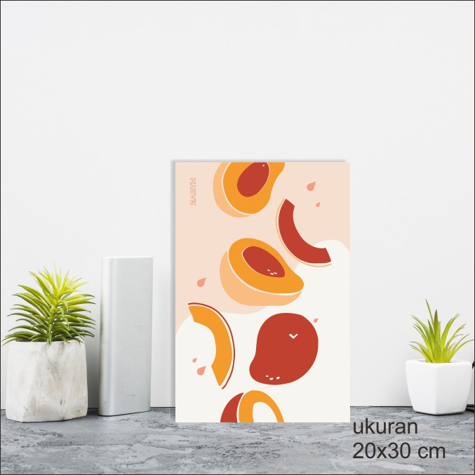 IDE388 - Dekorasi Dinding / Hiasan Dinding Poster Kayu Dekorasi Rumah abstrak hand drawn 1