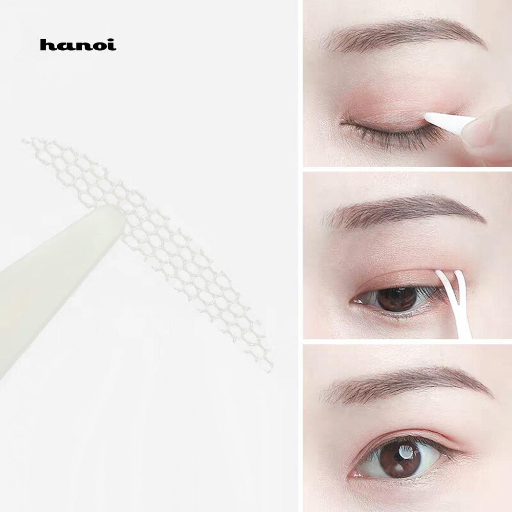 HN❤5Sheets Invisible Double Eyelid Tape Adhesive Sticker with Tweezers Spray Bottle