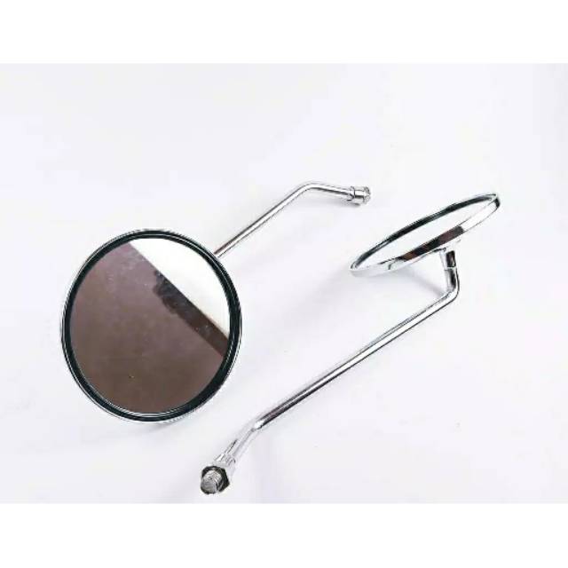 Spion Bulat Honda Klasik  Chrome Tiang Panjang Motor Retro Japstyle
