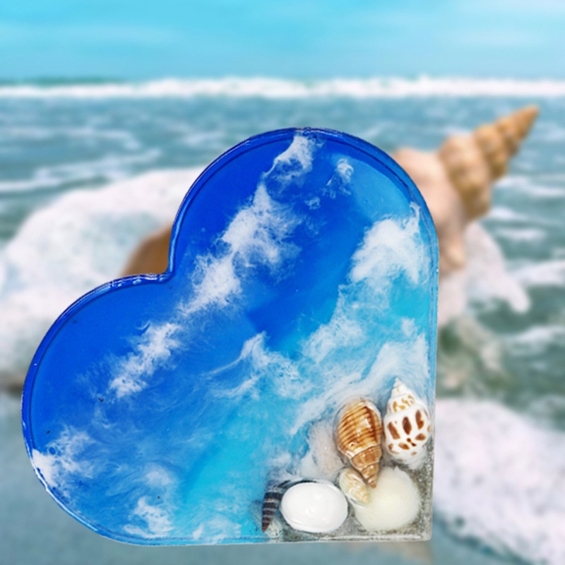 Cetakan Resin Bentuk Hati Bahan Silikon Untuk Pengecoran Bingkai Foto