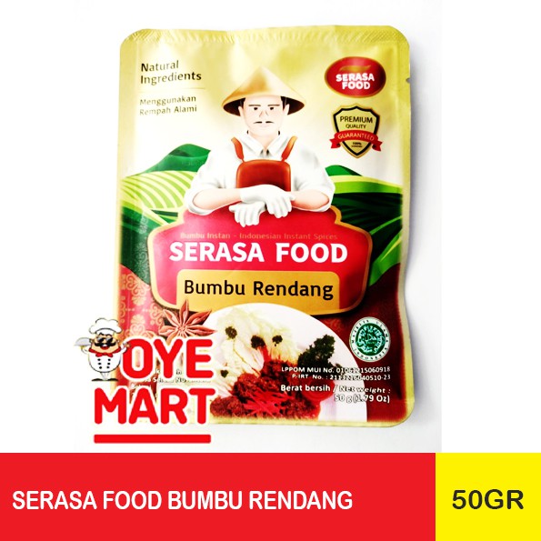 SERASA FOOD BUMBU RENDANG INSTAN 50GR / BUMBU MASAK INSTAN