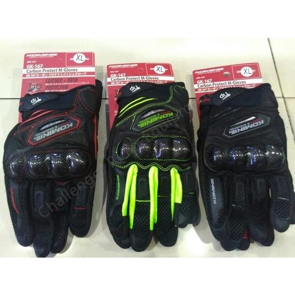 Komine GK167 Sarung Tangan Motor  Komine Gloves Full Finger Touch Screen Dukung COD