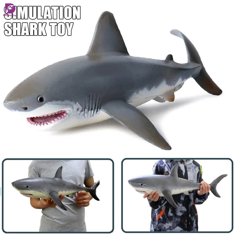 1 pc Lifelike Shark Shaped Toy Realistic Simulation Animal Model for Kids