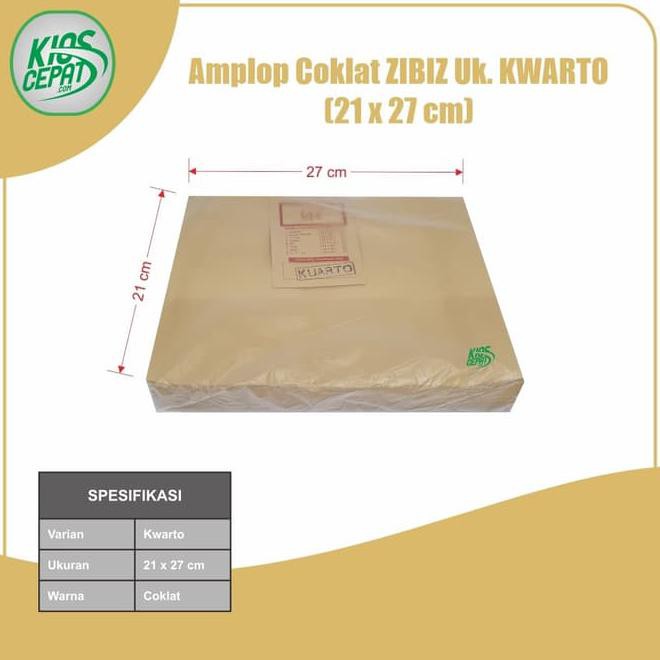 

Amplop Coklat Ukuran Kwarto (1Pack Isi 100Pcs)