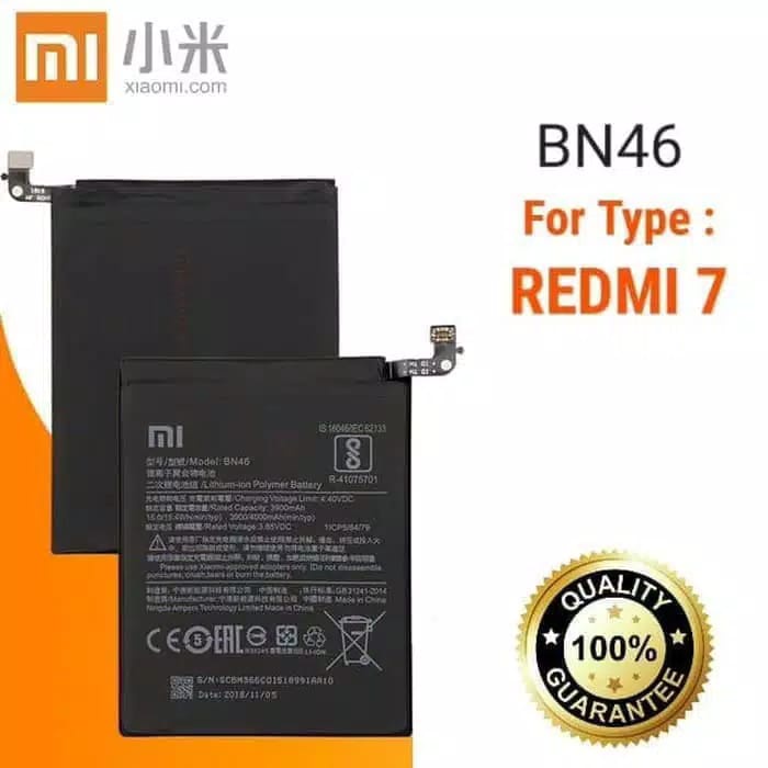 Baterai Battery Xiaomi Redmi 7 BN46 -Batre BN 46  note 8 Redmi 7  Batre Ori 100% DISTRIBUTOR