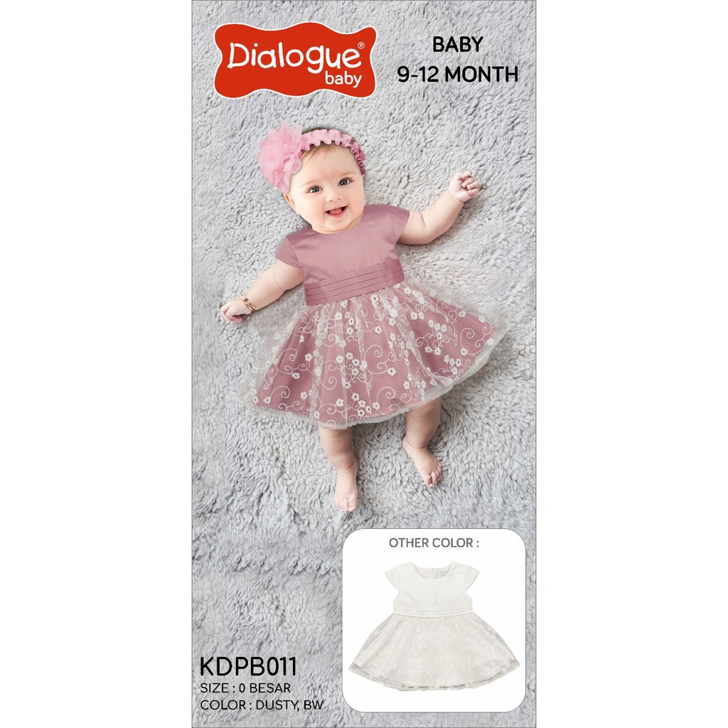 DRESS BAYI 9-12BLN DIALOGUE ANESA KDPB011