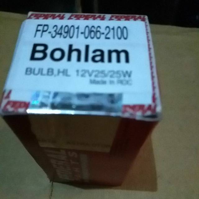 Bohlam Depan Lampu Dop Depan 12V 25W Federal All Bebek All Matic FP 34901 066 2100