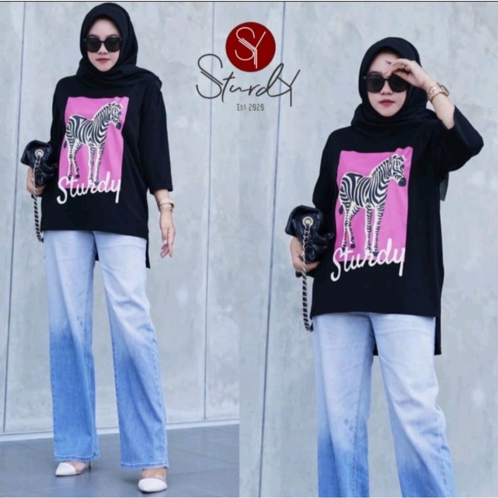 Mamah hijab Aldira Kaos Oversize Wanita Hijab / Style Kaos Oversize Wanita / Outfit Kaos Oversize / 